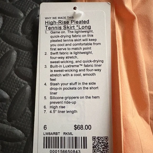 Lululemon Pleated Tennis Skirt *Long NWT - Picture 6 of 8